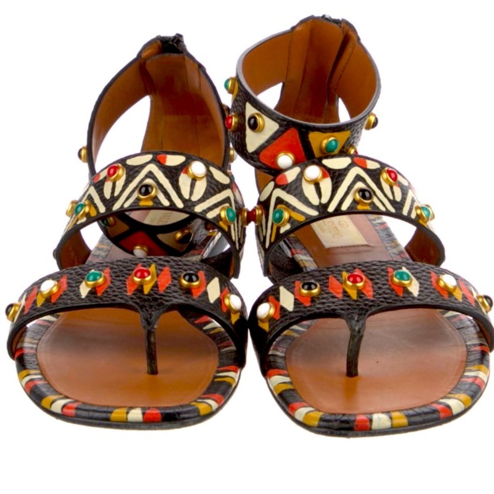 Valentino Garavani hand painted Sandal size 8.5/IT 8.5. Very good condition.